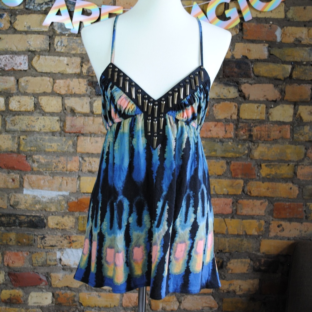 ECOTE Beaded Tie Dye Tank